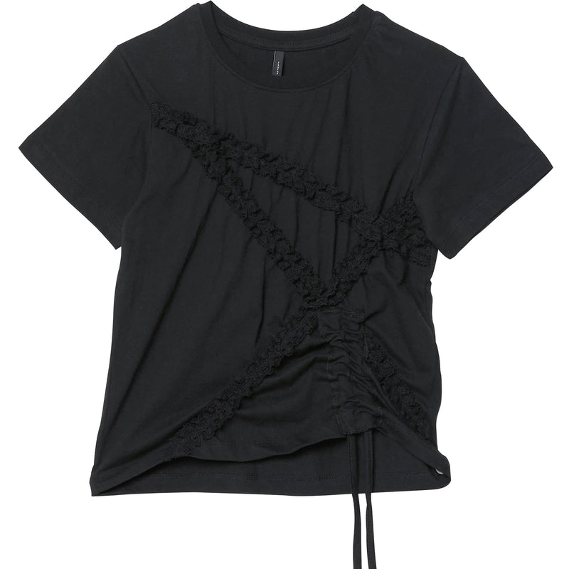 Diagonal Strap T-shirt (FL-121_Black)