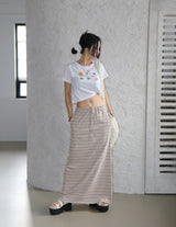 Stripe Juri Maxi Long Skirt