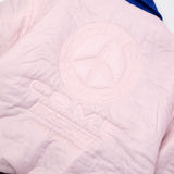 [UNISEX] Reversible "WORLD PEACE" Padded Bomber Jacket (Light Pink)
