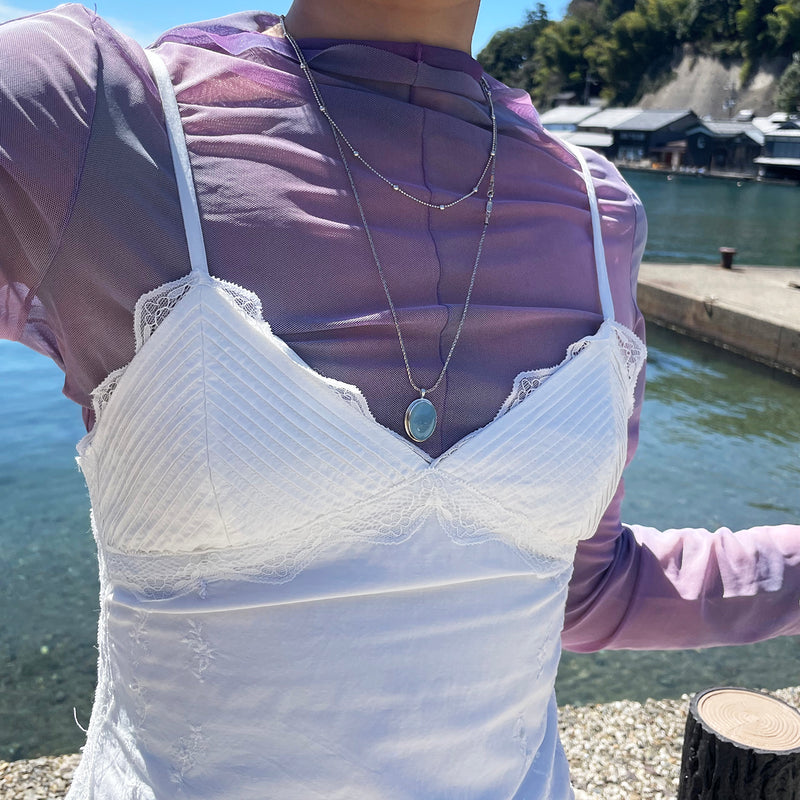 Bold aquamarine necklace