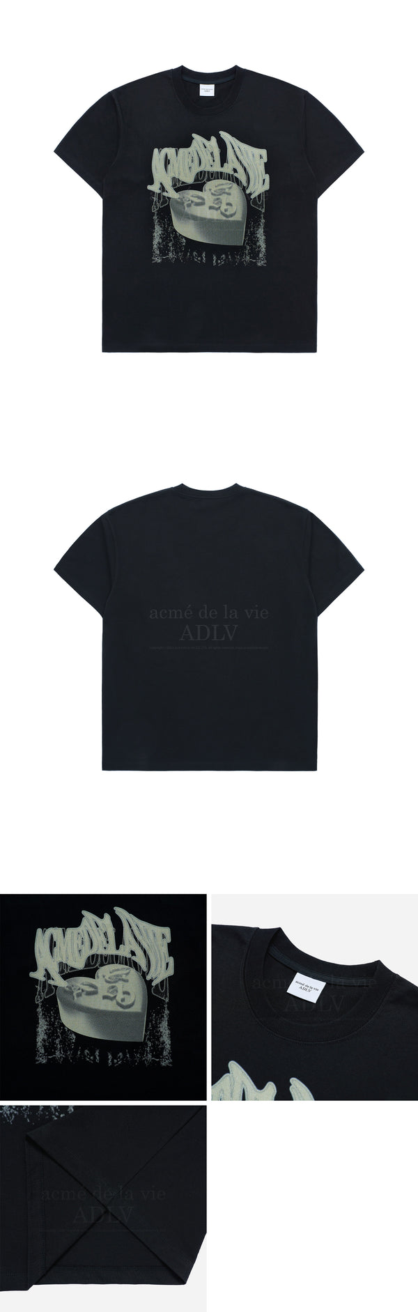 [24SS] メタルシンボルケーキアートワークショートスリーブTシャツ（ブラック）
