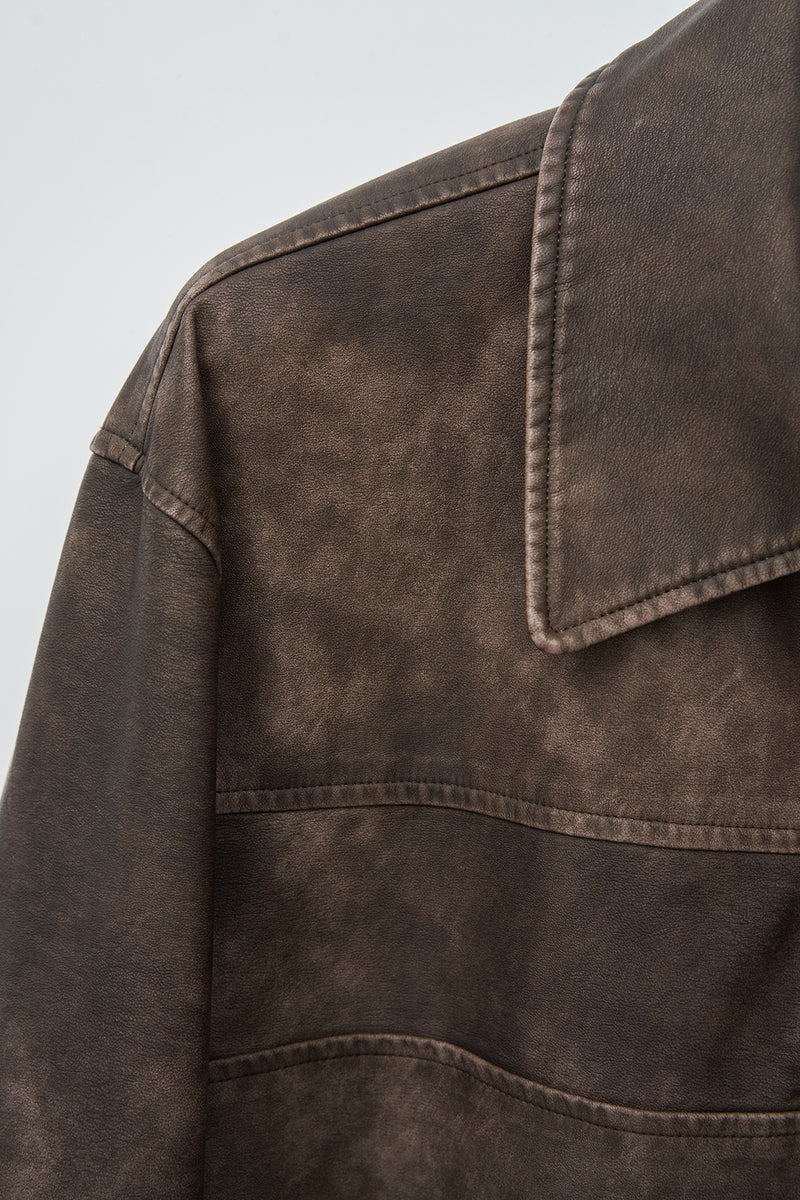 Rapa Pigment Leather Jacket (2color)