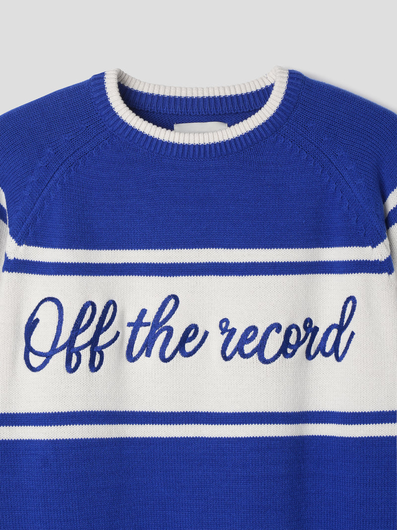 Lettering mix-color long sleeves knit 3color