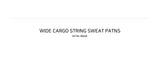 wide cargo string sweatpants gray