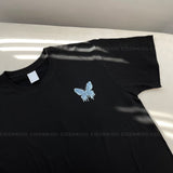[Unisex] 2 types fly printed short-sleeved T-shirt (2 colors)