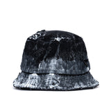 BBD Smoke Painted Custom Denim Bucket Hat (Black)