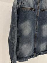 LMN Aaron cut China washed jean jacket (blue)