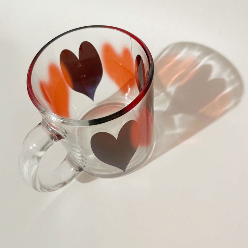 heart blur mug cup