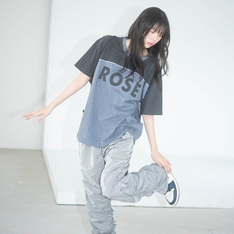 ROSE DYED FOOTBALL S/S TEE(VINTAGE NAVY)