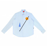 FMACM24SS Geometric Collage Stripe Long Sleeve Shirt
