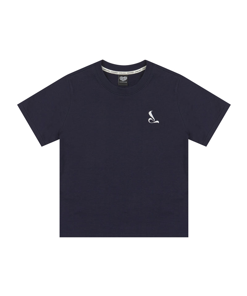 CURVED L SET TEE (NAVY)