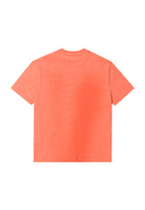 ピグメントレタリンググラフィックTシャツ - ORANGE