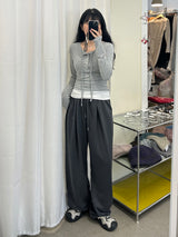 Pintuck Trousers String Pants_6 Colors