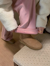 [Mink fleece/MADE] Winter veloah corduroy fur winter velvet wide sweatpants (4 colors)