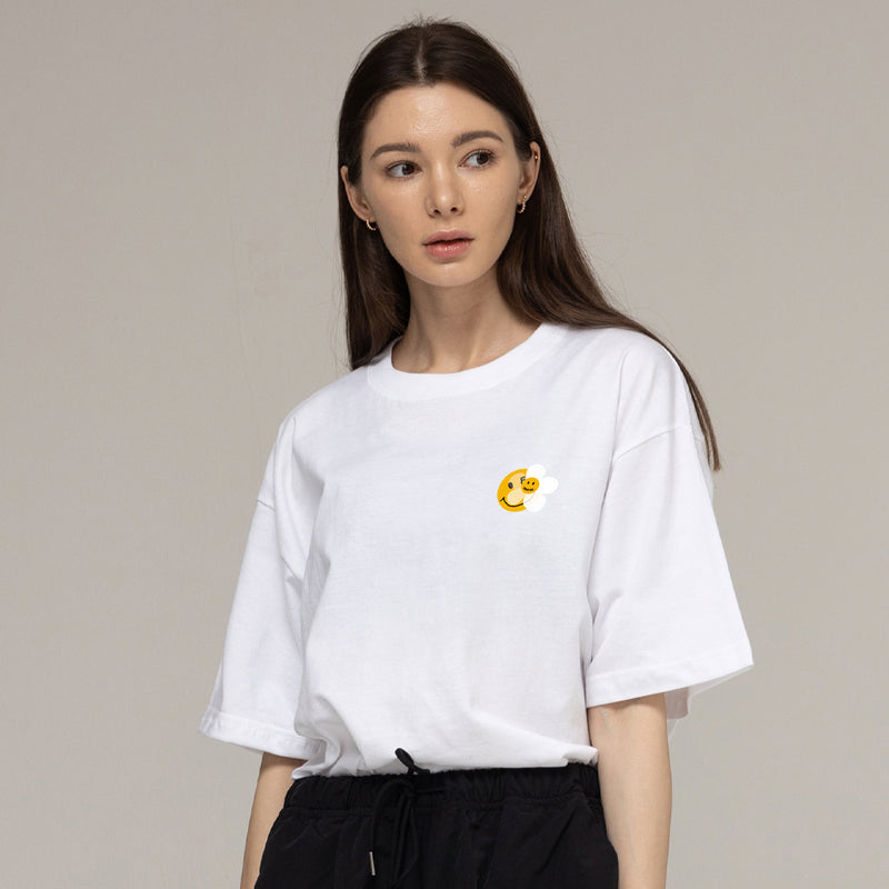 [UNISEX] Small Dot Smile Flower Mix Short Sleeve T-Shirt