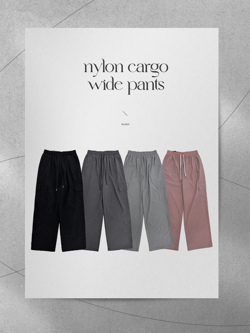 ASCLO Sea Nylon Cargo Wide Pants (4color)