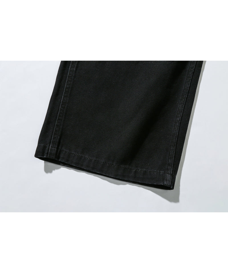 Double Knee Washed Denim Pants (Black)