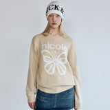 CASHMERE BUTTERFLY BOLD STAR PULLOVER_GRAY