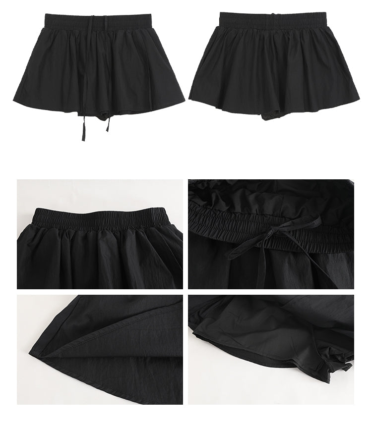 フレンチブラックバンディングAラインスカート