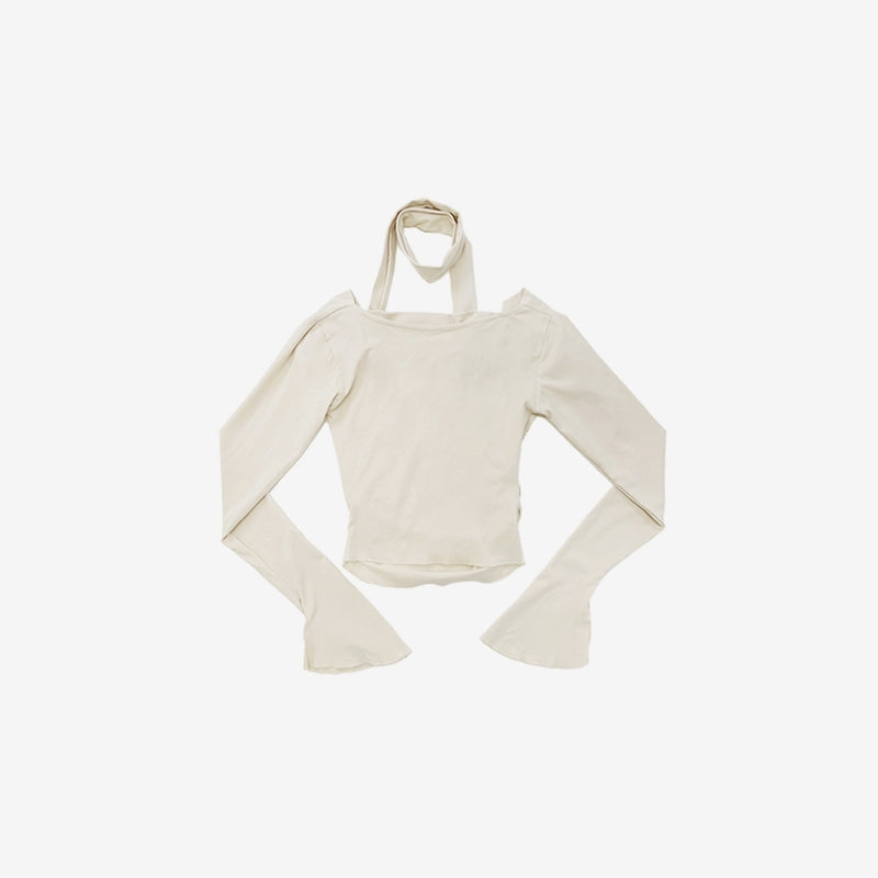 Fluorescent Shirring Printed T-shirt (Mini Strap Set)