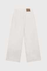  Wide Cotton Cuffs Pants Cream