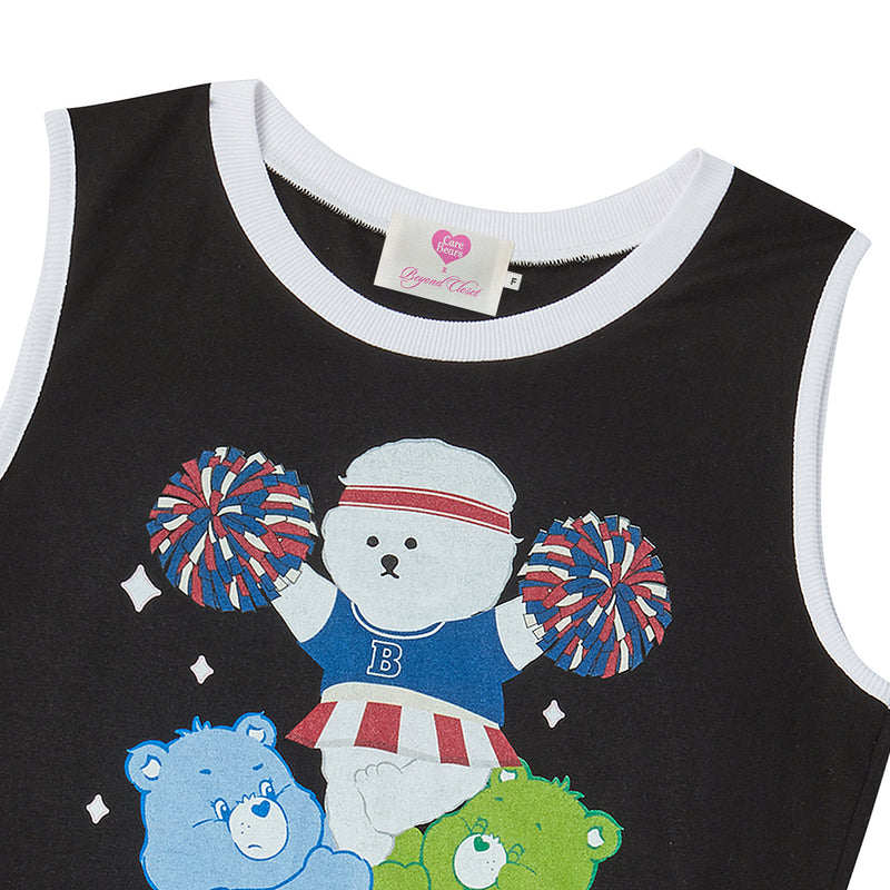 [WOMEN'S EDITION] CHEER UP CARE BEARS BACKLESS STRING DETAIL SLEEVELESS BLACK