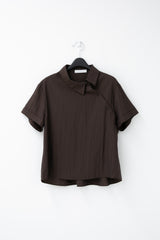 slanted collar half shirts(3colors)