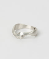 Clover wave ring W (925 silver)