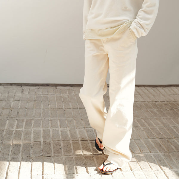 Relaxed cotton denim (ivory)
