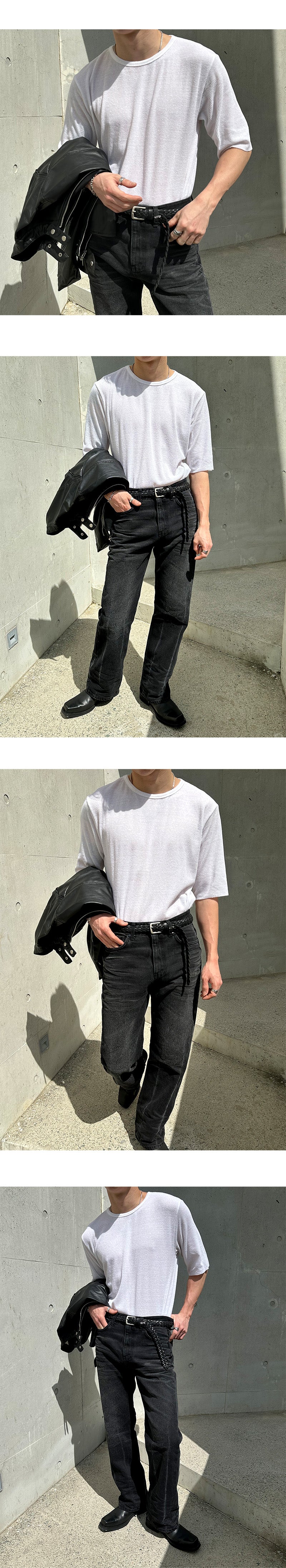 [Unisex] バフィングチャイナレザージャケット（2色）