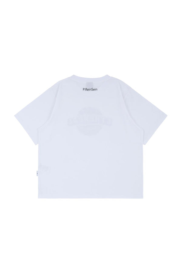 White vintage overfit short sleeve t-shirts