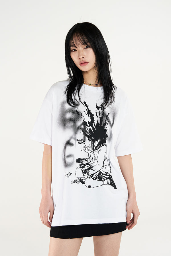 バン グラフィック オーバーフィット Tシャツ / Bang Graphic Oversized Fit T-Shirt