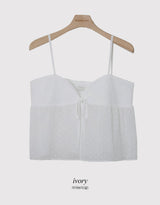 Chiffon Flare Heart Layered Bustier Blouse (2color)