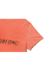ピグメントレタリンググラフィックTシャツ - ORANGE