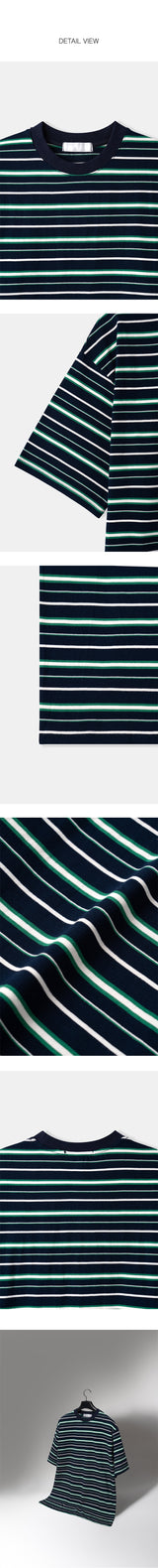 [S/S] Pine stripe half t-shirts(3color)