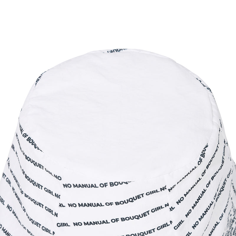 REVERSIBLE GRAPHIC BUCKET HAT [WHITE]