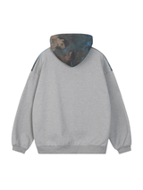 Question Logo Painting Hoodie Gray