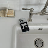 long ribbon MagSafe card case + Magsafe phone case [black]