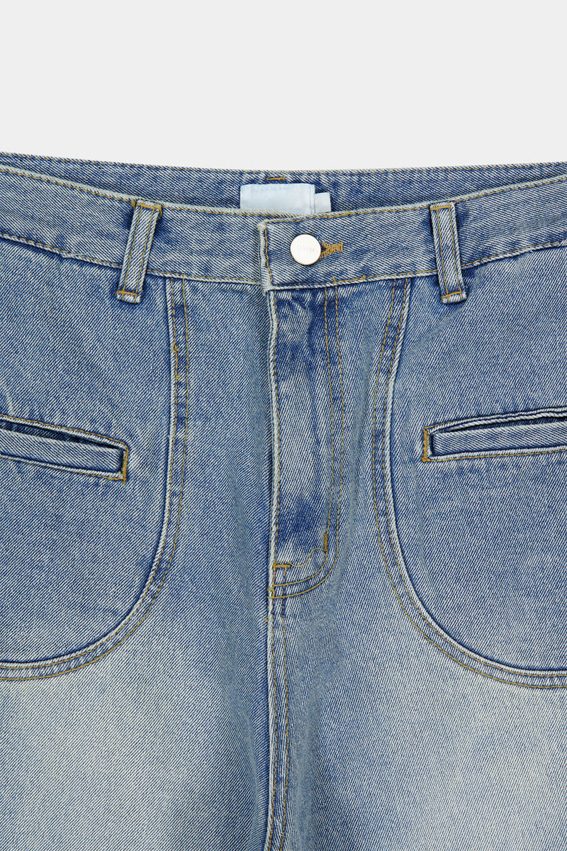 Backward Pocket Denim Pants
