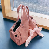 [Oval logo] bow shoulder bag (pink)