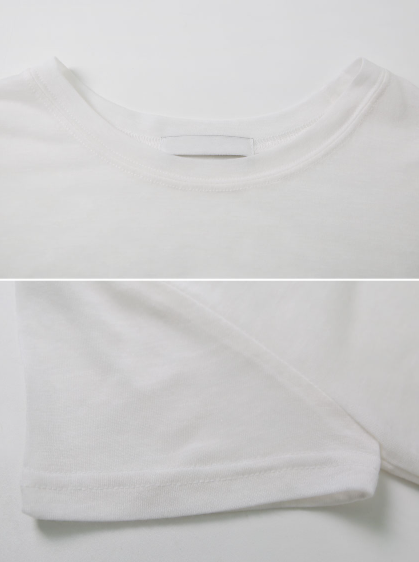 シースルーウール半袖Tシャツ (4color)