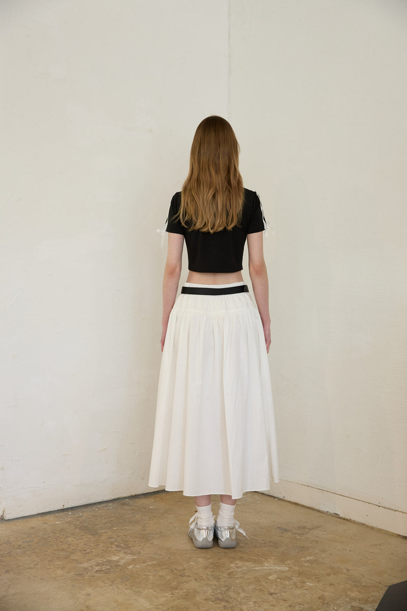 TIDY FLARE LONG SKIRT (2 COLORS)