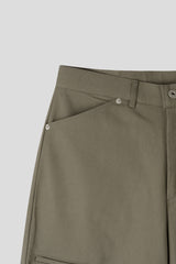 Pocket cotton wide pants