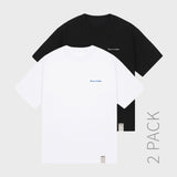 [UNISEX] ドローイングスマイルロゴ半袖Tシャツ2枚組
