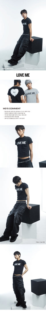 LOVE ME ハーフTシャツ BLACK