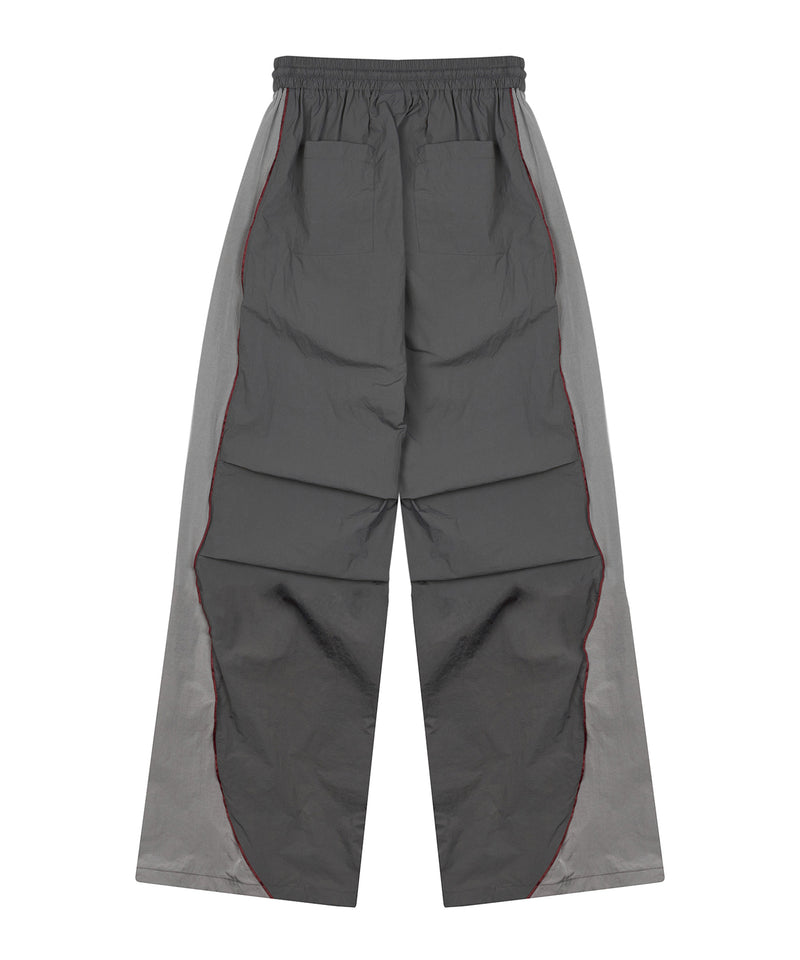 CURVED L PINTUCK PANTS (GRAY)
