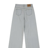 Pintuck Wide Denim Pants Grey