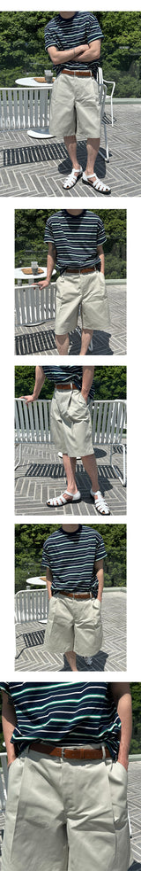 [S/S] Label bermuda cotton pants(4color)