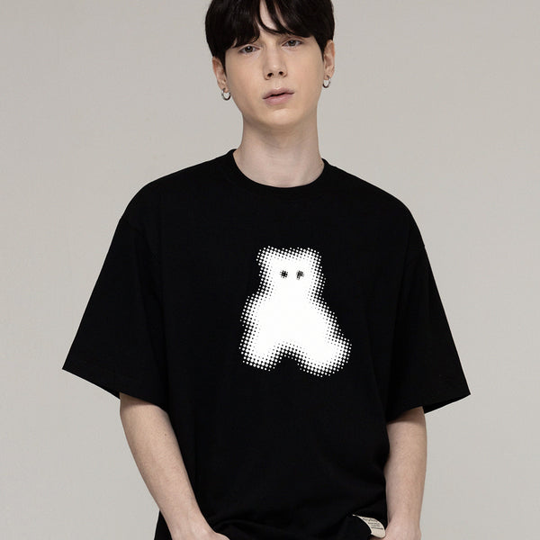 [UNISEX] Dotted Silhouette Bear Short Sleeve T-Shirt
