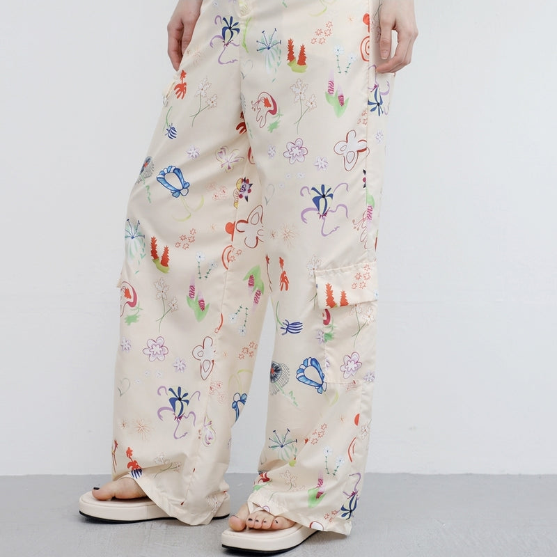 Chio Patterned Wide Pants